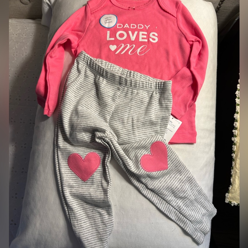 Carter's Pink and Gray 2 piece set